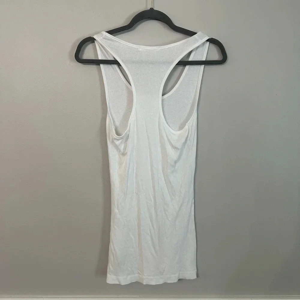LaMade Revolve White Ribbed Racerback Lightweight Tanks NWOT - Picture 7 of 7